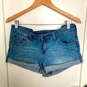 MANGO Sz 8 Jeans Shorts  Stretch Cuffed